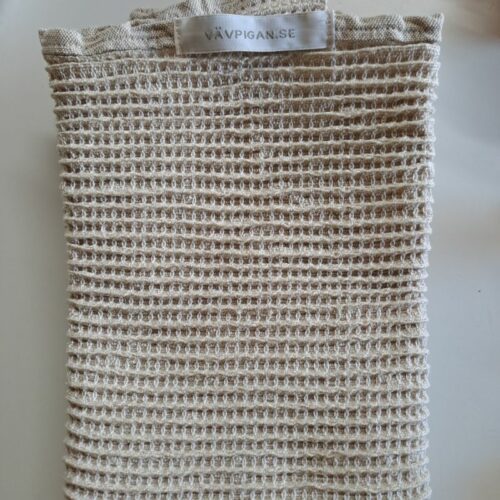 Handduk i våffelväv